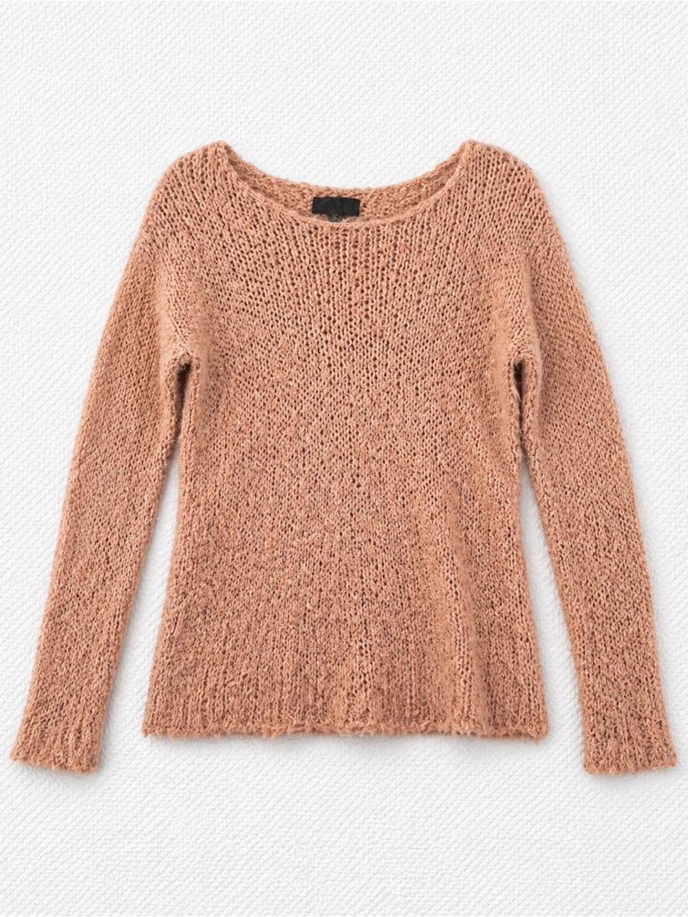 Vince Eyelash Peach Knit Sweater Lightweight Long Sleeve‎ Size XS  Pullover Top